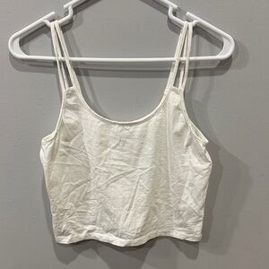 Double Zero White Double Strap Crop Top